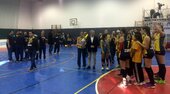 Presidente da CM Vila Flor com a equipa vencedora, Atlético VC